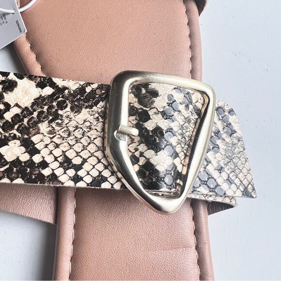 Old Navy Women's Double Strap Buckle Flat  Sandals Snake Skin Print Sz 10 - Picture 12 of 12